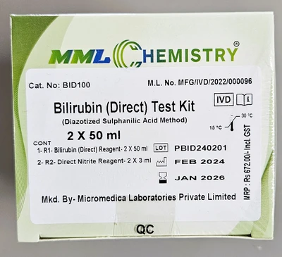 Bilirubin Direct Reagent - 2X50 ml - MicroMedica (10 Quantity)